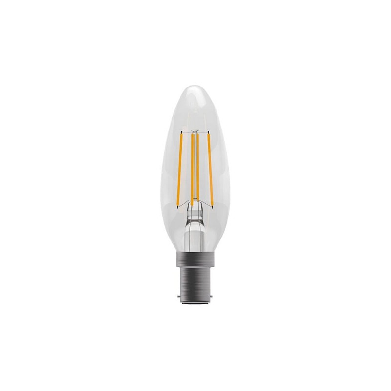 Bell 4W LED Filament Clear Candle - SBC, 2700K