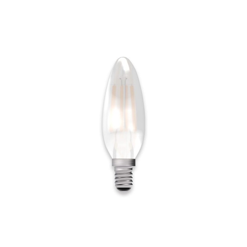 Bell 4W LED Filament Satin Candle - SES, 2700K Non Dim