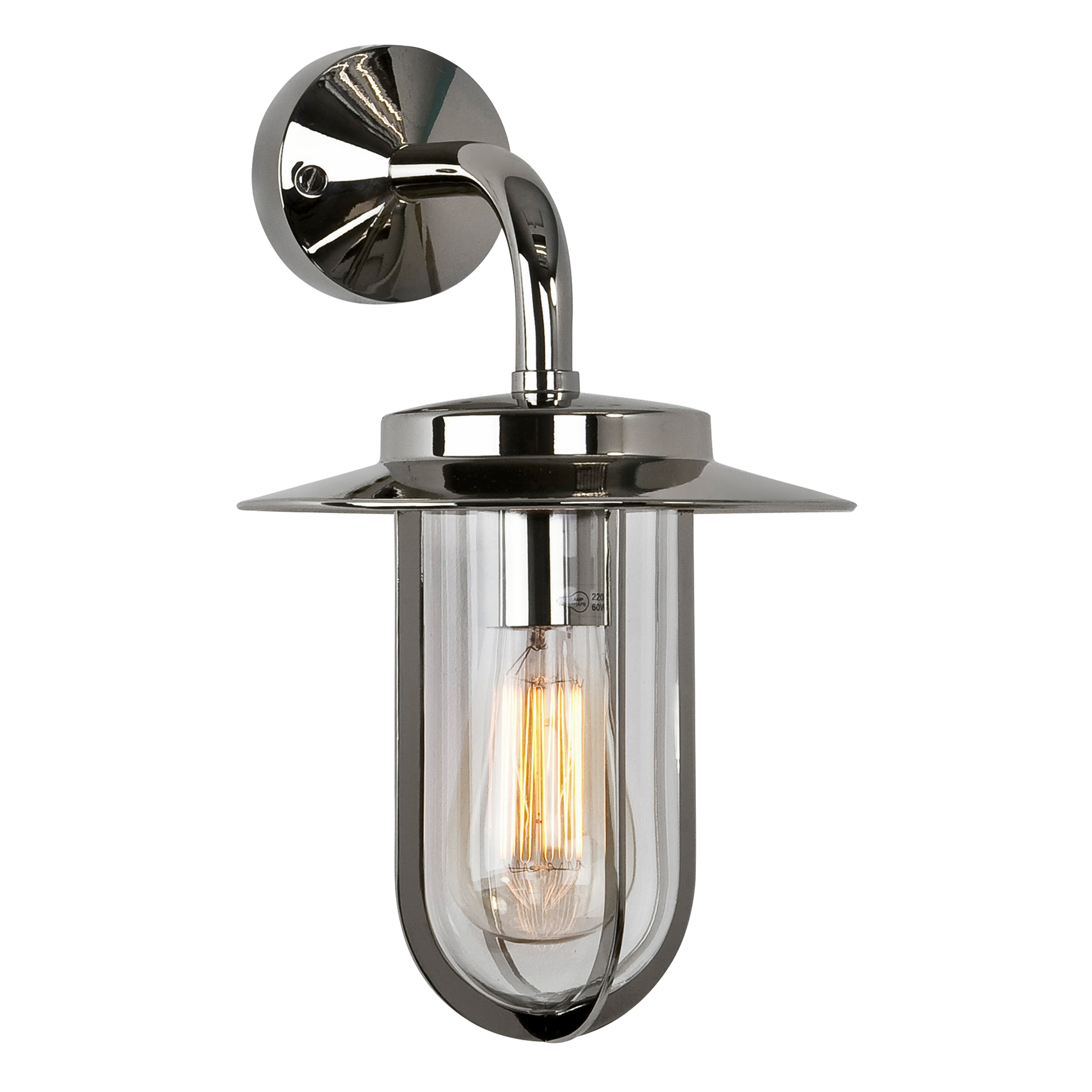 Astro Montparnasse Wall Outdoor Wall Light in Polished Nickel