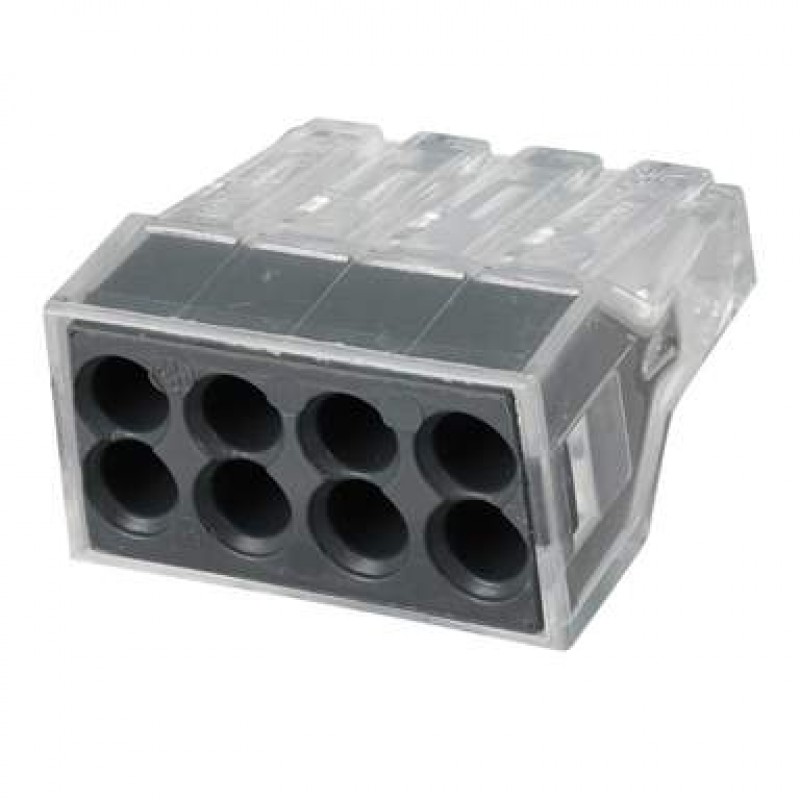 Wago 24A 8 Way Push Wire Connector