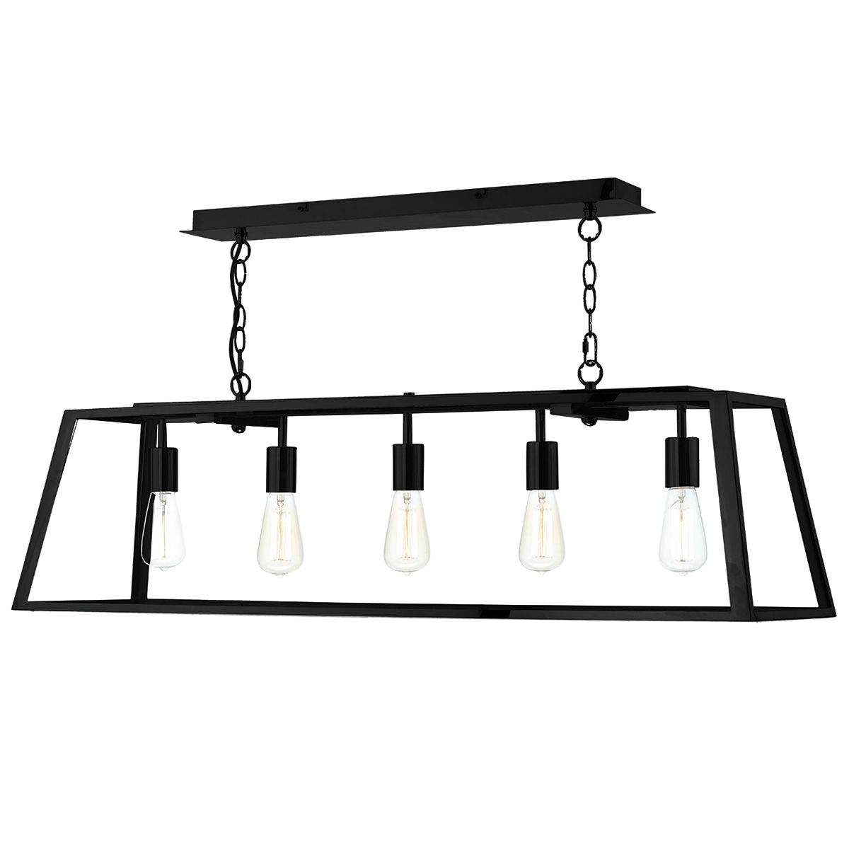 Dar +Academy 5 Light Pendant Black