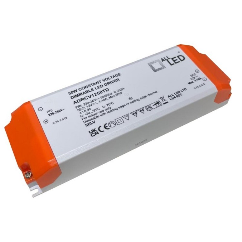 ALL LED 12V 50W CONSTANT VOLTAGE LED DIMMABLE DRIVER