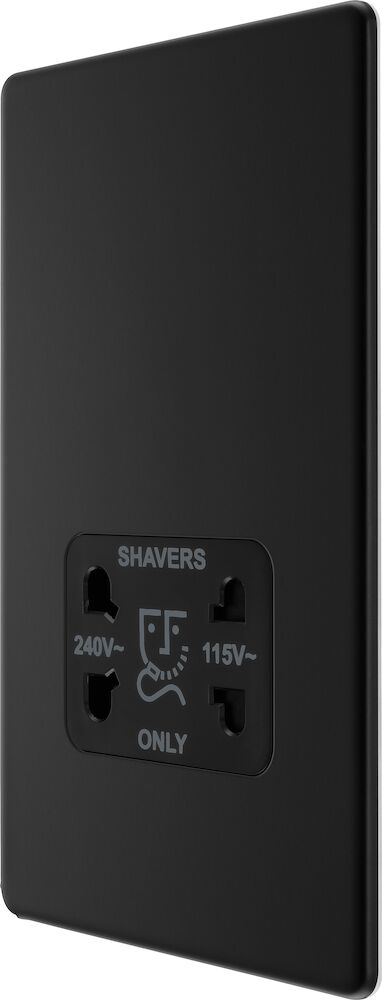 BG Flatplate Screwless Dual Voltage Shaver Matt Black