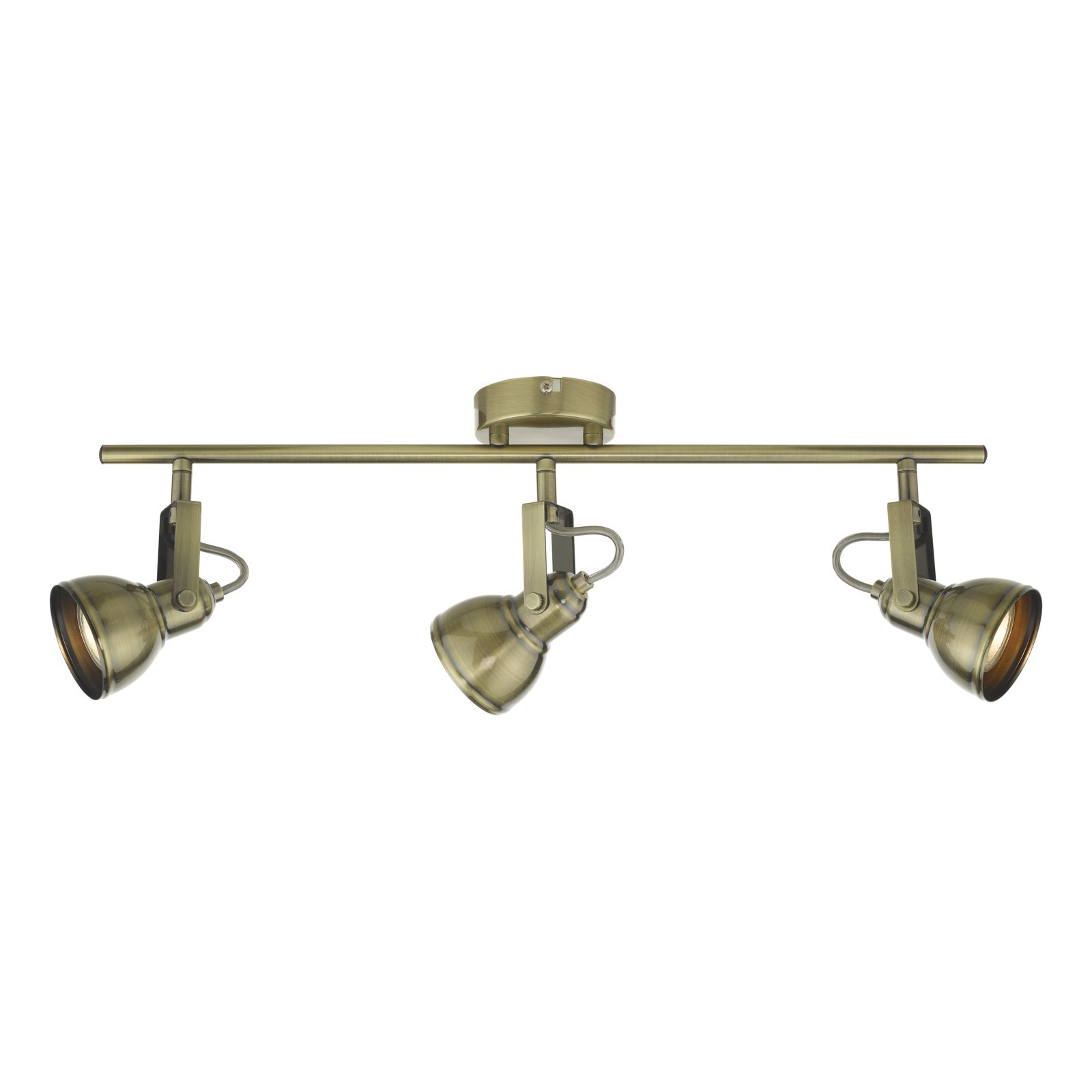 DAR Fothergill 3 Light Bar Spotlight Antique Brass