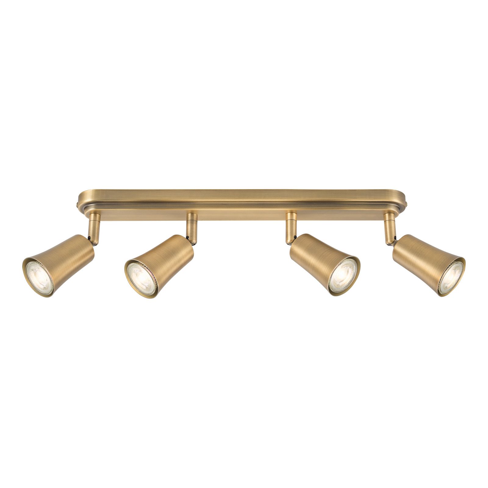 DAR Jedrek 4 Light Bar Spotlight Aged Brass