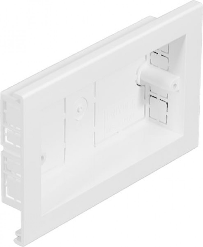 Univolt Outlet Boxes For Switches And Sockets, For Clip-On Mounting On Maxi Trunking Profile, 2 Gang, White