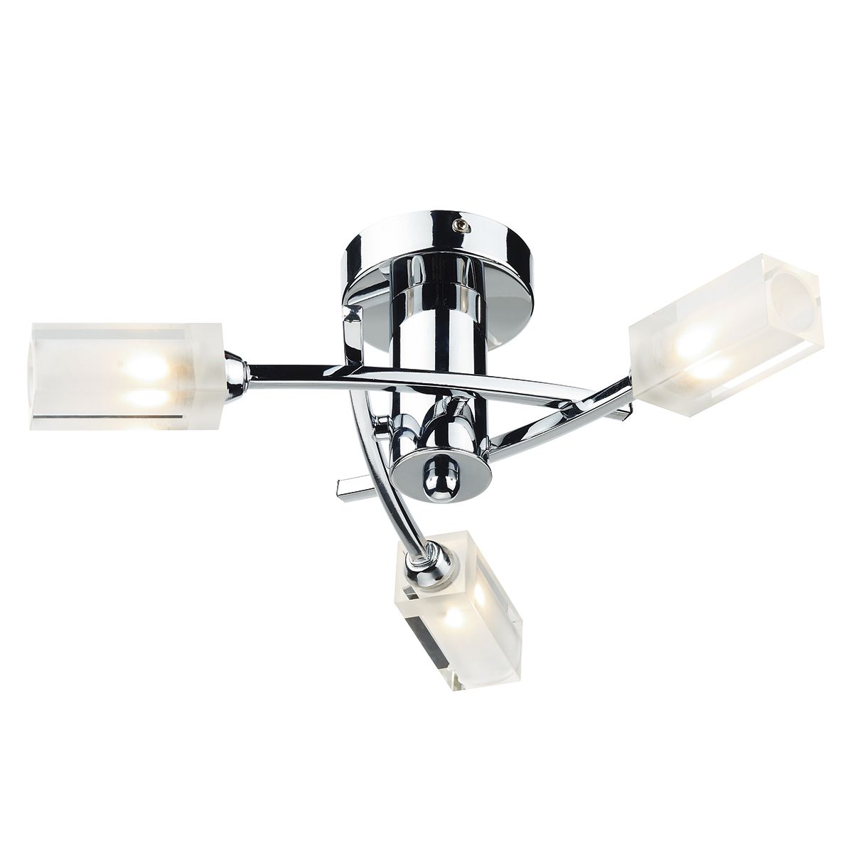 DAR Morgan 3 Light Semi Flush Polished Chrome