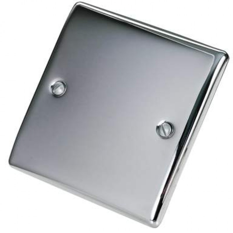 BG Nexus Polished Chrome 1 Gang Blank Plate