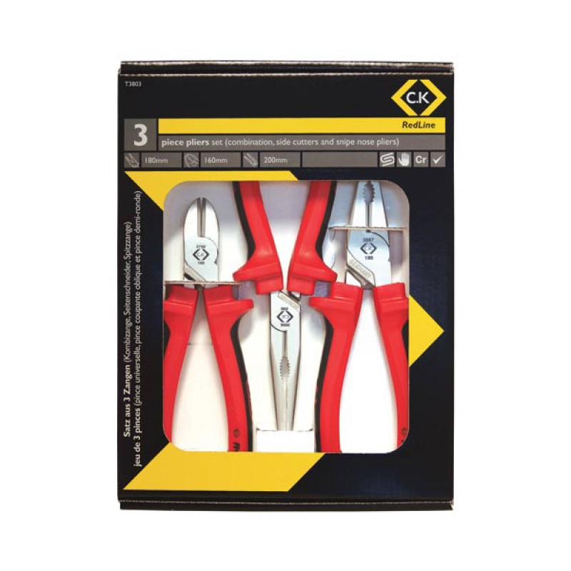 C.K Redline Cutter, Combi and Snipe Pliers Set