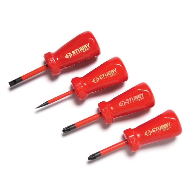 C.K Stubby VDE Slim Screwdriver 4pc Set