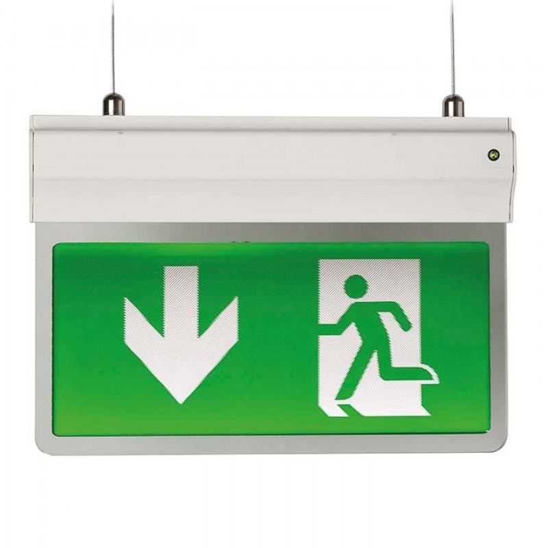 Ansell Eagle 3-In-1 Exit Sign Maintained / Non-Maintained White