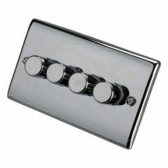 BG Nexus Polished Chrome 4 Gang LED Dimmer