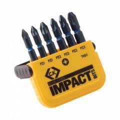 C.K Blue Steel Impact Bit Set of 6 - PZ