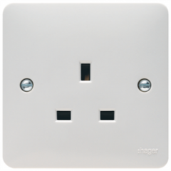 Hager Sollysta 1 Gang 13A Unswitched Socket