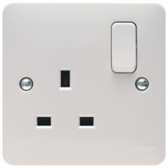 Hager Sollysta 1 Gang 13A Switched Socket