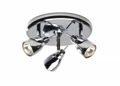 DAR Houston Chrome 3 Light Round Spot Fitting