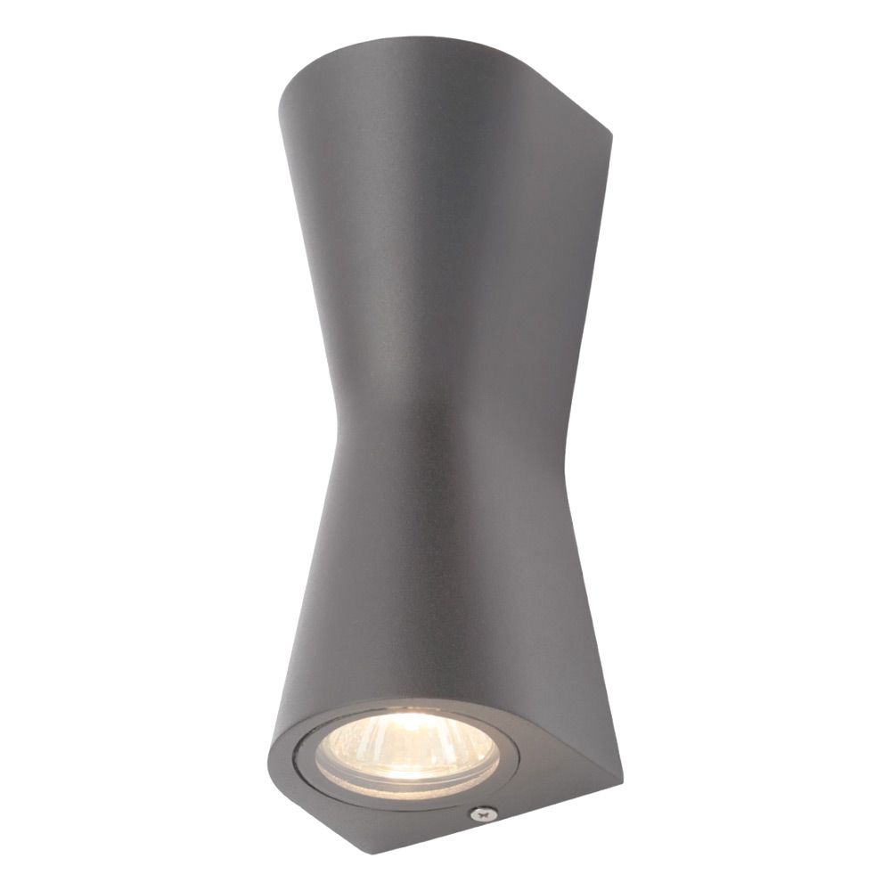 Forum Skye Double Cone GU10 2lt Wall Light Anthracite