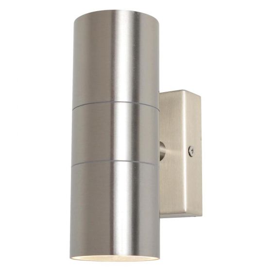 Forum Leto IP65 2lt GU10 Wall Light Stainless Steel