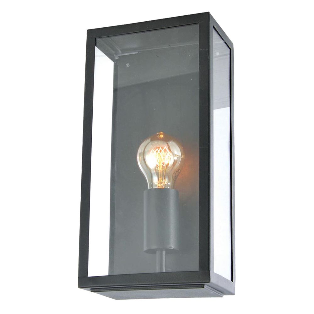 Forum Minerva Stainless Steel Box Lantern Black