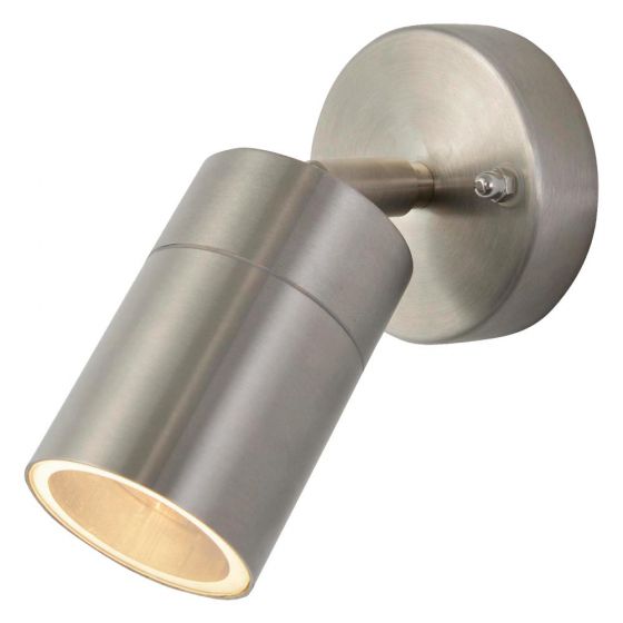 Forum Leto IP65 1lt GU10 Adjustable Wall Spot Stainless Steel